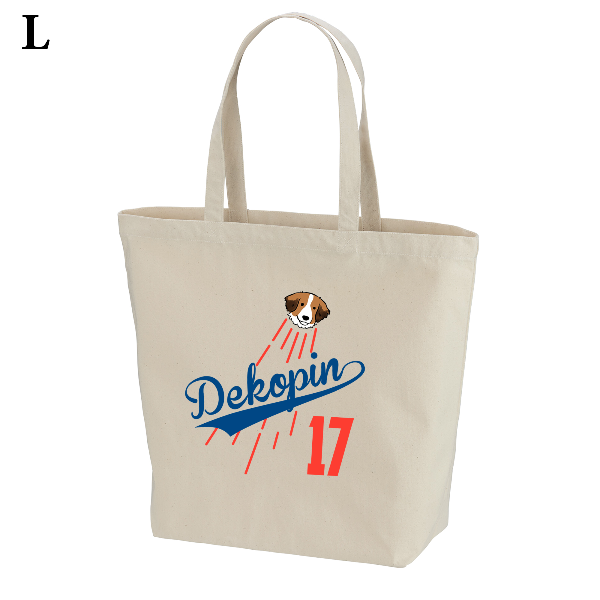 犬トート バッグ 犬 エコ バッグ コーイケルホンディエ Dekopin 17.